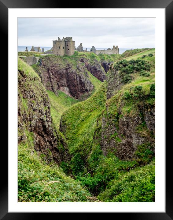 Ruins of Dunnottar Castle Framed Mounted Print by Jeff Whyte