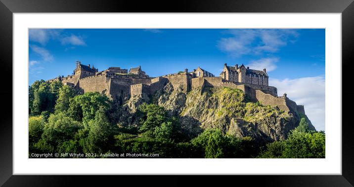 Edinburgh Castle Framed Mounted Print by Jeff Whyte