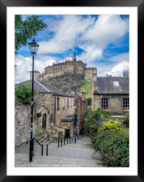 The Vennel, Edinburgh Framed Mounted Print by Jeff Whyte