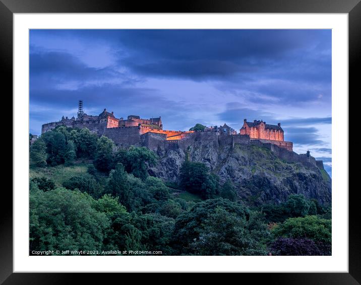 Edinburgh Castle Framed Mounted Print by Jeff Whyte