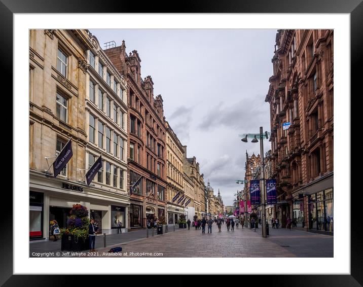 Buchanan Street in Glasgow Framed Mounted Print by Jeff Whyte