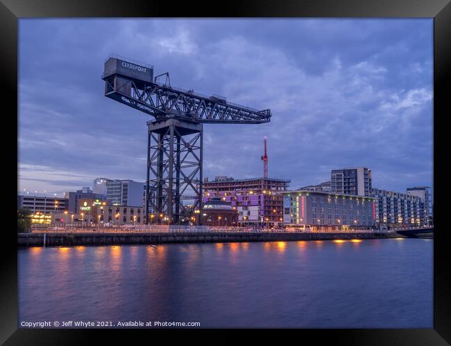 River Clyde, Glasgow Framed Print by Jeff Whyte