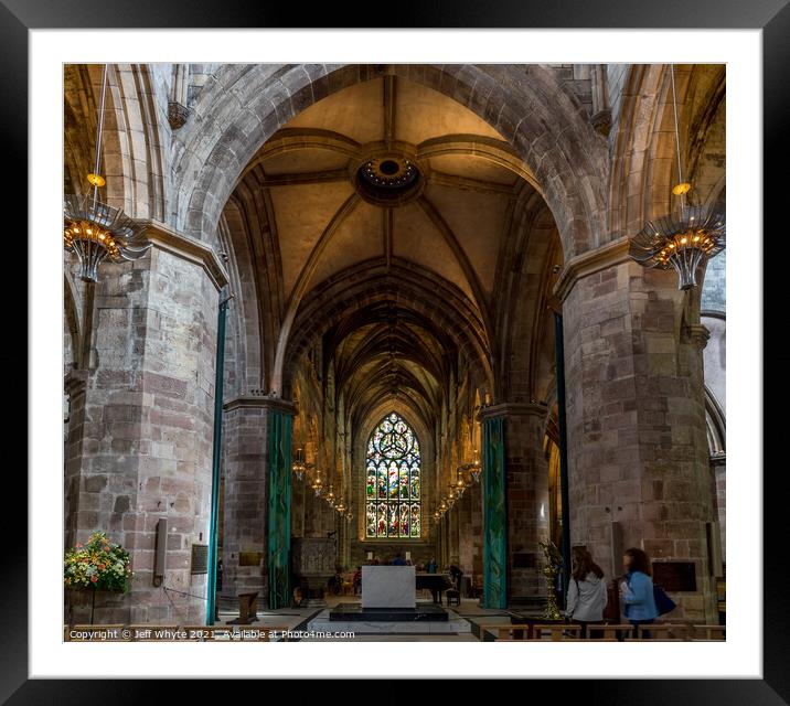 Interior of St. Giles Cathedral Framed Mounted Print by Jeff Whyte