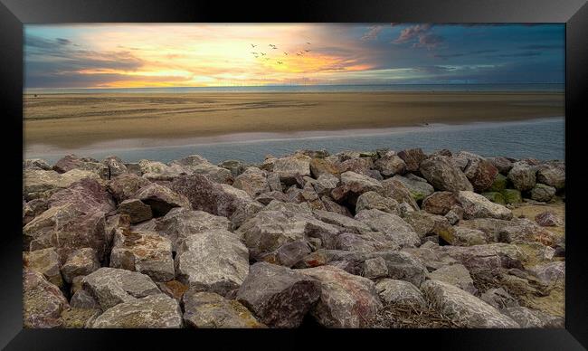 Barkby Beach  Framed Print by Hectar Alun Media