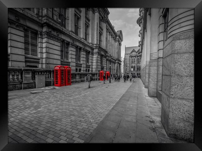 Red Telephone Boxes  Framed Print by Hectar Alun Media