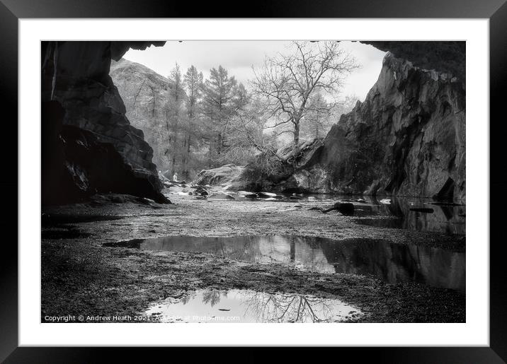 Rydal Caves  Framed Mounted Print by Andrew Heath