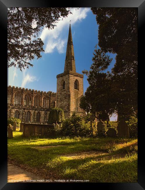 St Mary's Church Astbury Cheshire  Framed Print by Andrew Heath