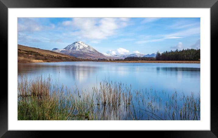 The Ethereal Splendor of Mount Errigal Framed Mounted Print by KEN CARNWATH