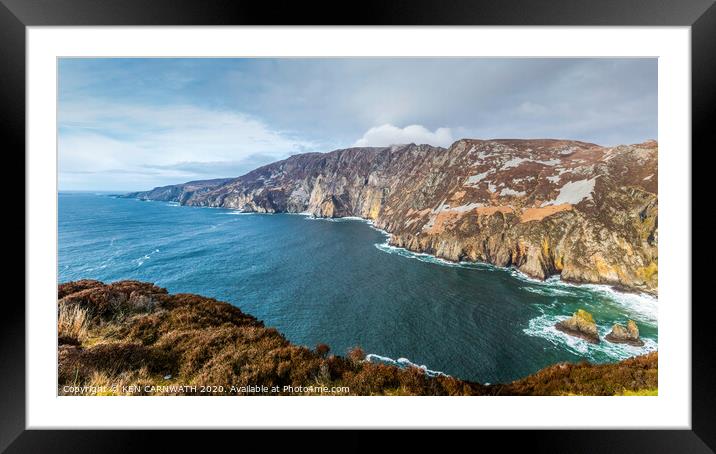 A Breathtaking View of Slieve League Framed Mounted Print by KEN CARNWATH