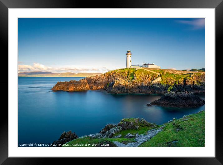 "Beacon of Tranquility: Fanad Lighthouse, Donegal" Framed Mounted Print by KEN CARNWATH