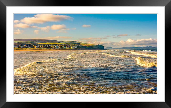 "Coastal Serenity: Mussenden Temple and Castlerock Framed Mounted Print by KEN CARNWATH