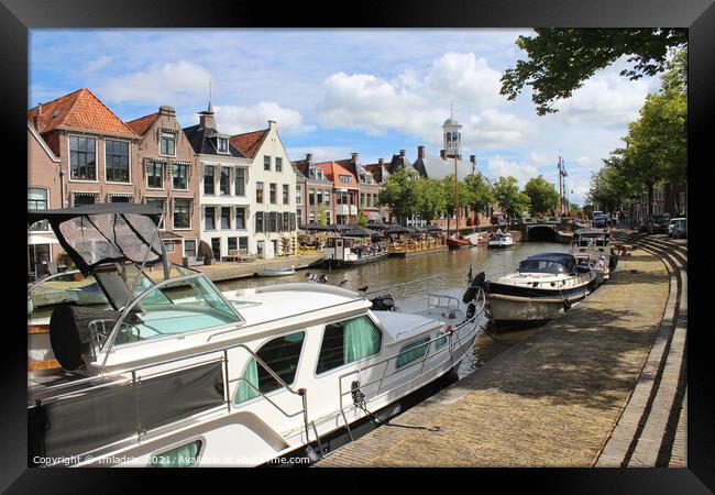 Canalside View, Dokkum, the Netherlands Framed Print by Imladris 