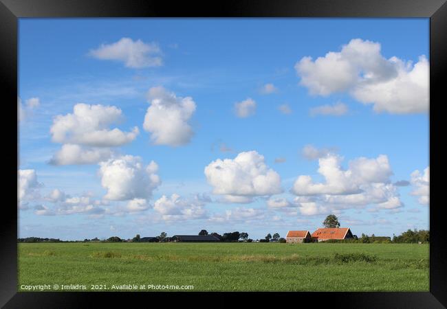 Landscape near Kollum, Friesland, The Netherlands Framed Print by Imladris 