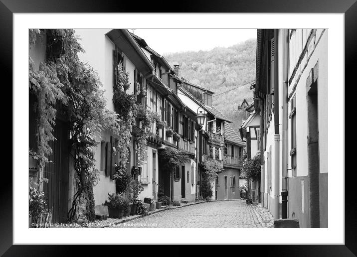 Quaint Street, Kaysersberg, Alsace, France Framed Mounted Print by Imladris 