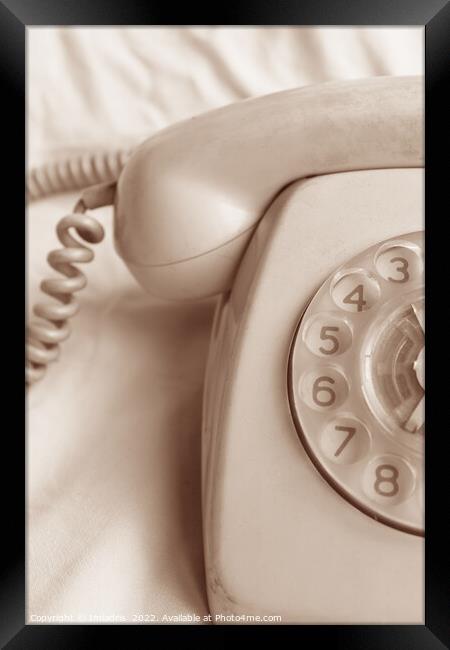 Back to the 70's Retro Telephone Framed Print by Imladris 