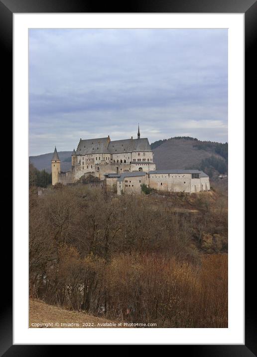 Vianden Castle View, Luxembourg. Framed Mounted Print by Imladris 