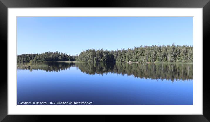 Lake Aras, near Urshult, Sweden Framed Mounted Print by Imladris 