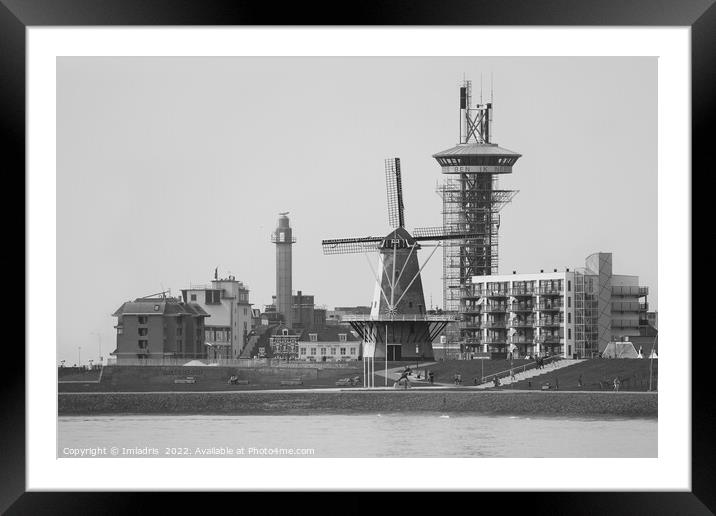 Uncle Beach Cityscape, Vlissingen, Netherlands Framed Mounted Print by Imladris 