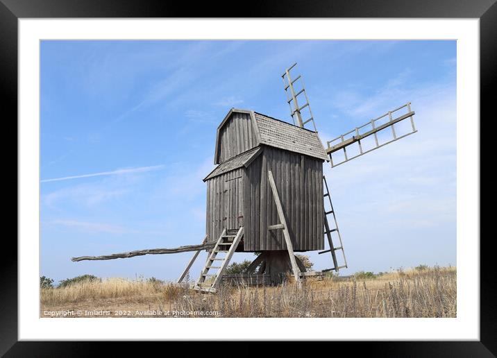 Traditional Windmill, Öland, Sweden Framed Mounted Print by Imladris 