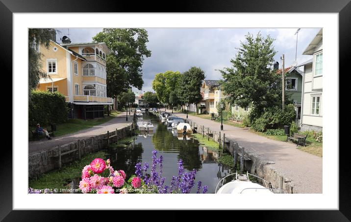 Picturesque Trosa River, Sweden Framed Mounted Print by Imladris 