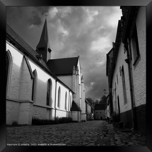 Diest Beguinage, Belgium, Monochrome Framed Print by Imladris 