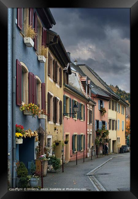 Colorful Backstreet, Thann, France Framed Print by Imladris 