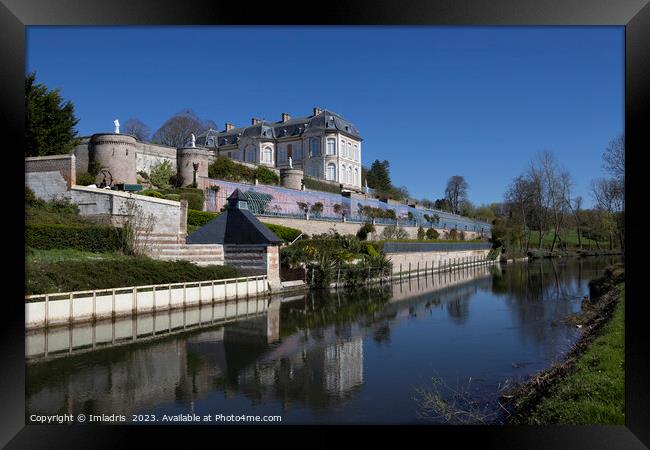 Chateau Long and River Somme, France Framed Print by Imladris 