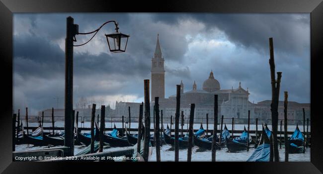 Moody Sky in Venice, Italy Framed Print by Imladris 
