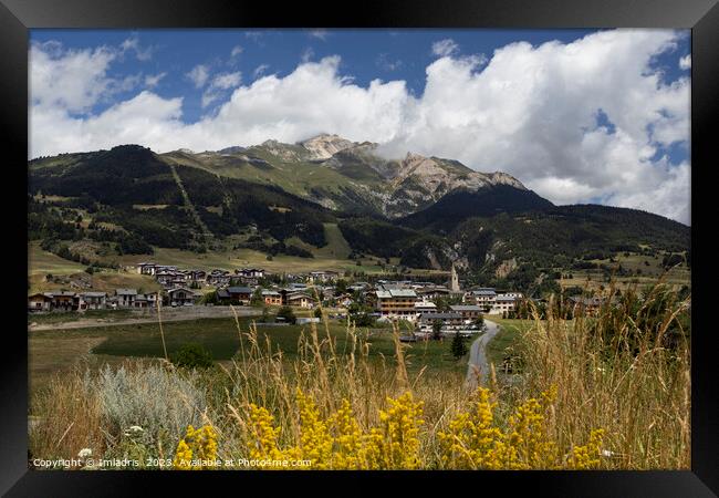 Aussois and Mountains in Summer, France Framed Print by Imladris 