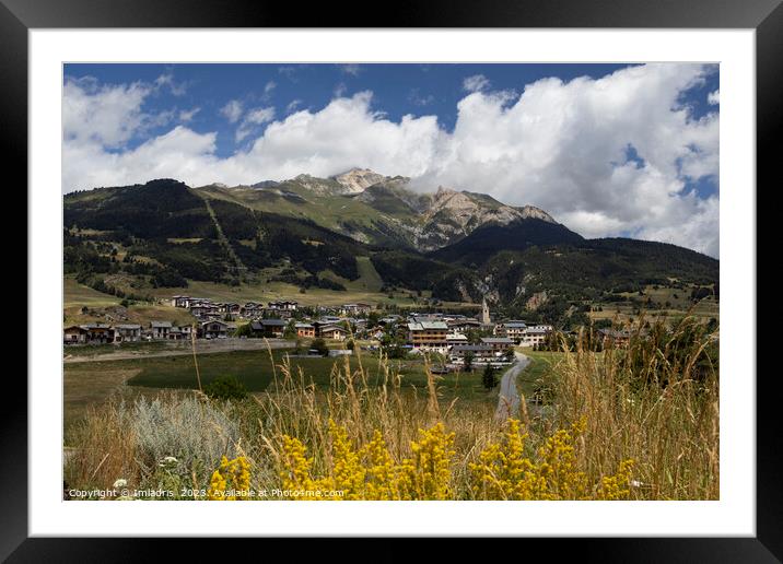 Aussois and Mountains in Summer, France Framed Mounted Print by Imladris 