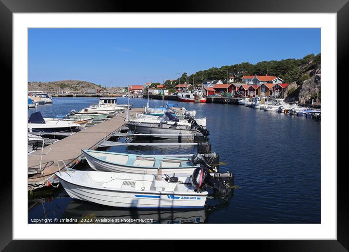 Harbour View Reso, Bohuslan archipelago, Sweden Framed Mounted Print by Imladris 