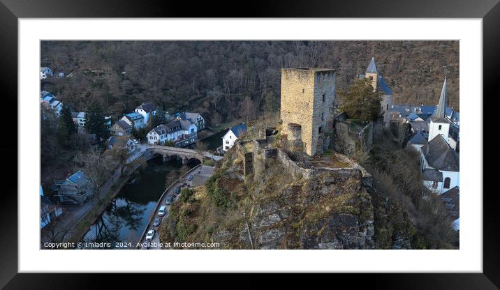Castle Esch-sur-Sure, Luxembourg Framed Mounted Print by Imladris 