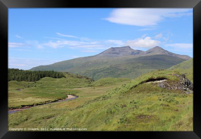 Ben More Mountain, Isle of Mull, Scotland Framed Print by Imladris 