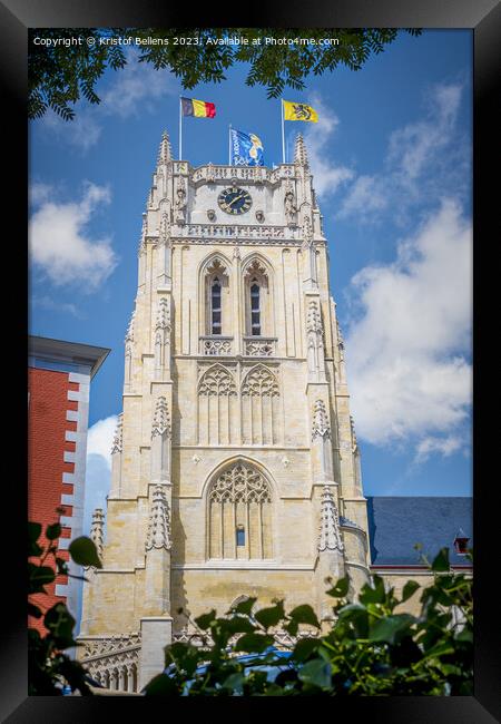 View on the Basilica of Our Lady or Old Cathedral of Tongeren, Belgium Framed Print by Kristof Bellens