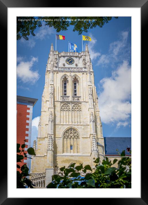 View on the Basilica of Our Lady or Old Cathedral of Tongeren, Belgium Framed Mounted Print by Kristof Bellens