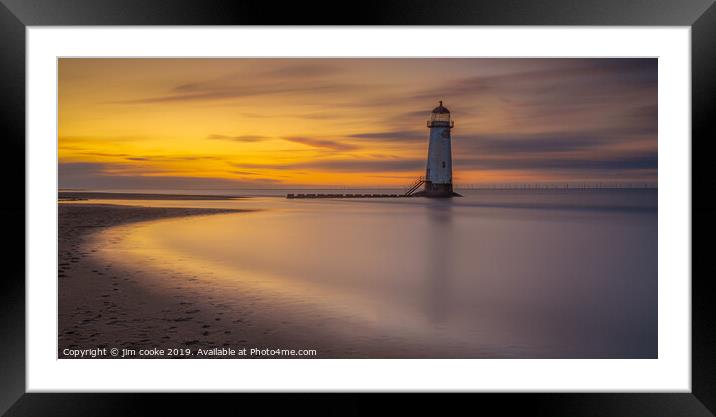 Sunset at Point of Ayre Framed Mounted Print by jim cooke
