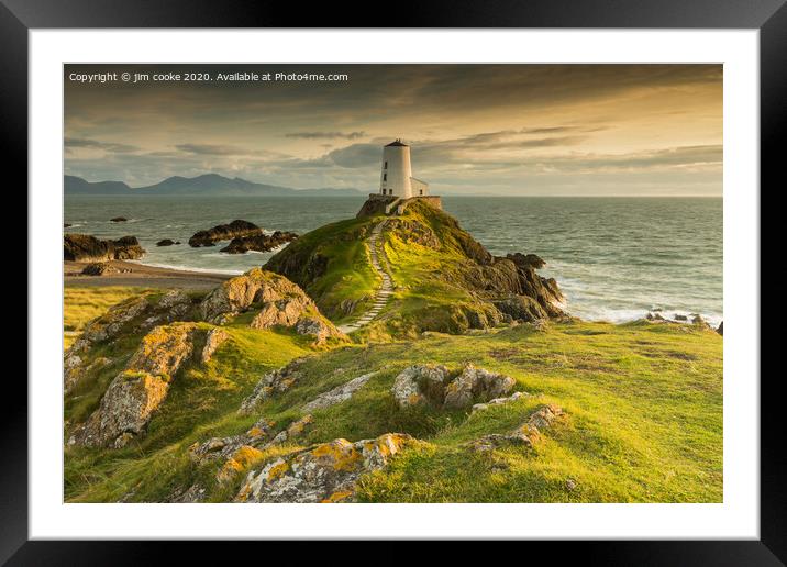 Twr Mawr Lighthouse Framed Mounted Print by jim cooke
