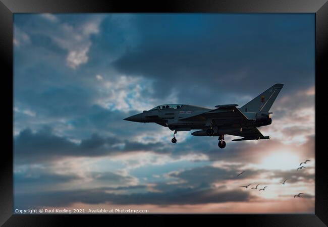 Eurofighter on approach  Framed Print by Paul Keeling
