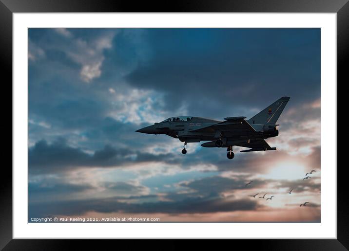 Eurofighter on approach  Framed Mounted Print by Paul Keeling