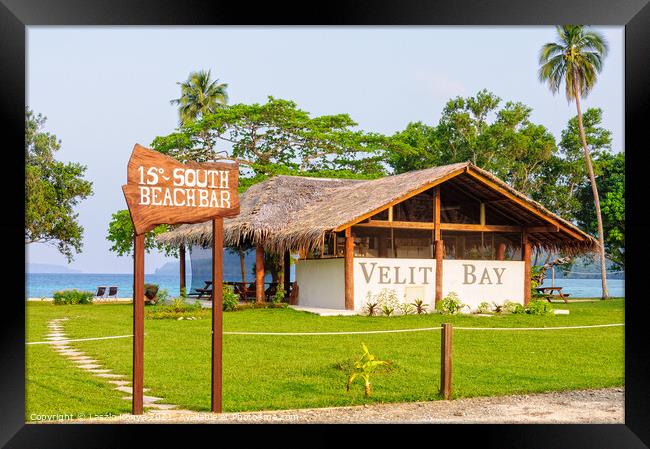 Beach Bar - Espiritu Santo Framed Print by Laszlo Konya