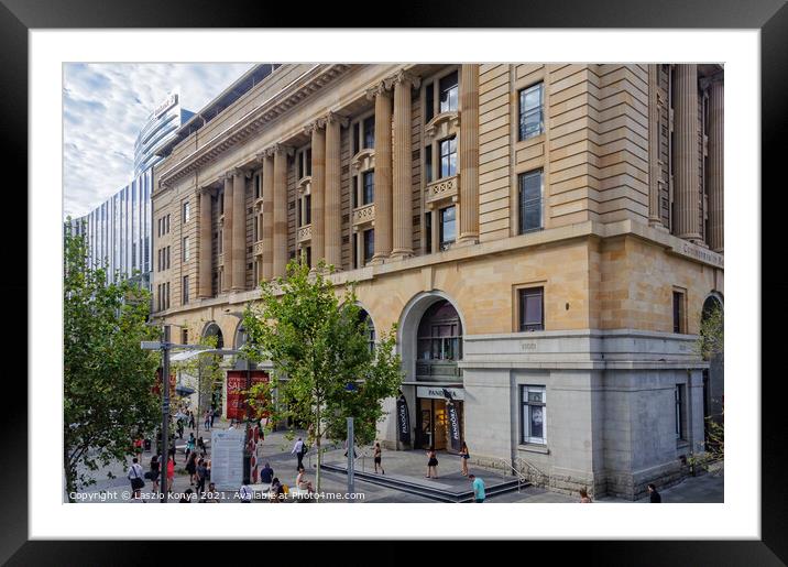 Old General Post Office - Perth Framed Mounted Print by Laszlo Konya