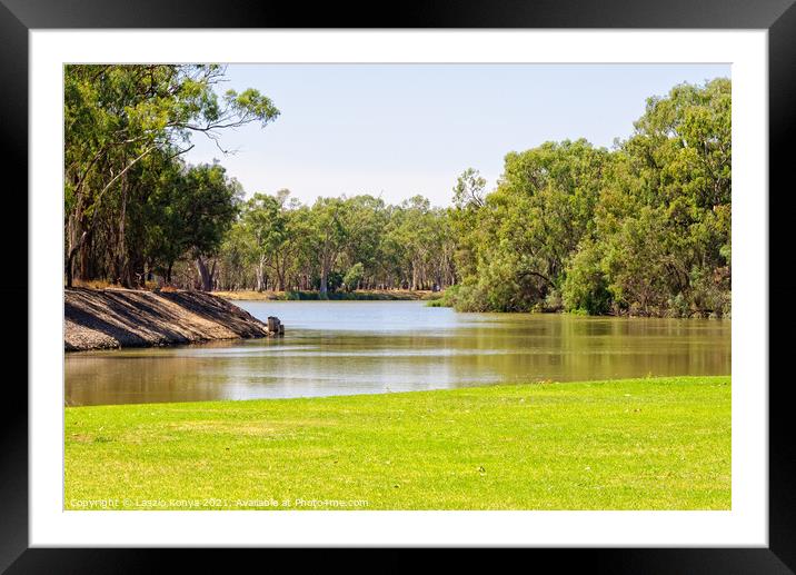 Murray River - Mildura Framed Mounted Print by Laszlo Konya