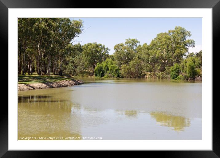 Murray River - Mildura Framed Mounted Print by Laszlo Konya