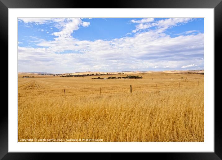 Farmland - Burra Framed Mounted Print by Laszlo Konya