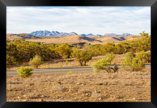 View from Rawnsley Lookout - Flinders Ranges  Framed Print by Laszlo Konya