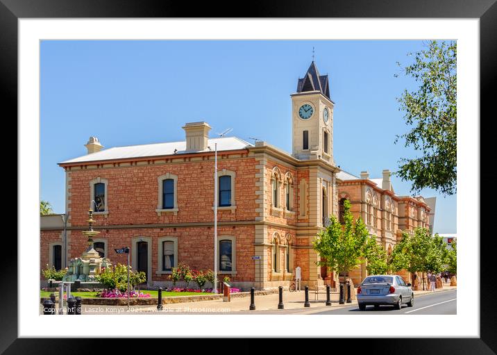 Old Town Hall - Mount Gambier Framed Mounted Print by Laszlo Konya
