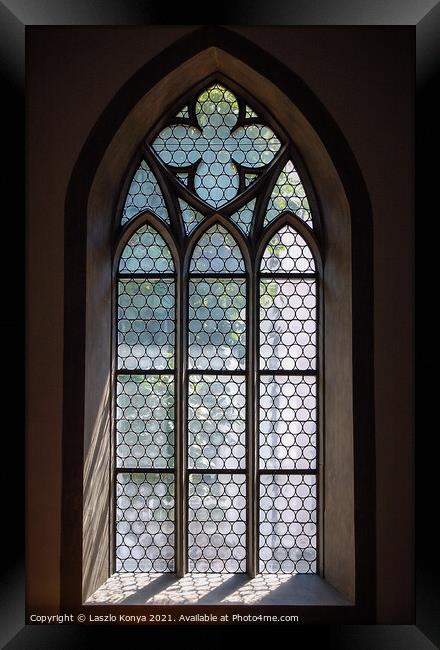 Window - Schaffhausen Framed Print by Laszlo Konya