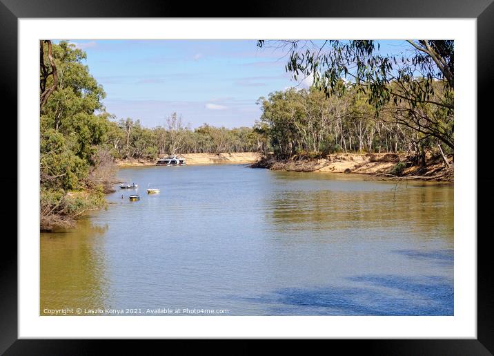 Murray River - Barmah Framed Mounted Print by Laszlo Konya