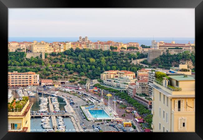 La Condamine - Monaco Framed Print by Laszlo Konya