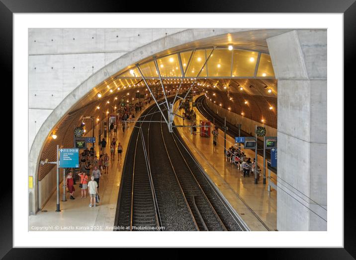 Gare de Monaco Framed Mounted Print by Laszlo Konya